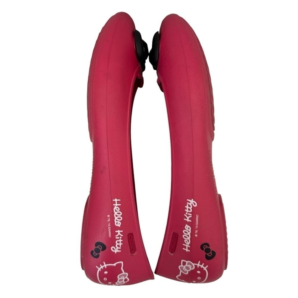 Crocs x Hello Kitty McCall Slip On Ballet Flats Pink Black Women’s Size 8 Rare - Picture 7 of 12